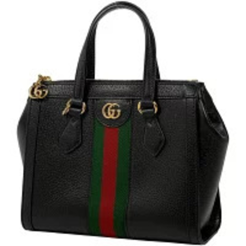 Gucci Ophidia Tote Bag Shoulder Handbag Sherry Leather Black